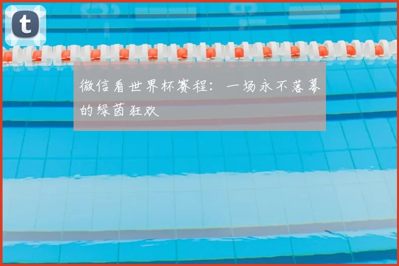 微信看世界杯赛程:一场永不落幕的绿茵狂欢